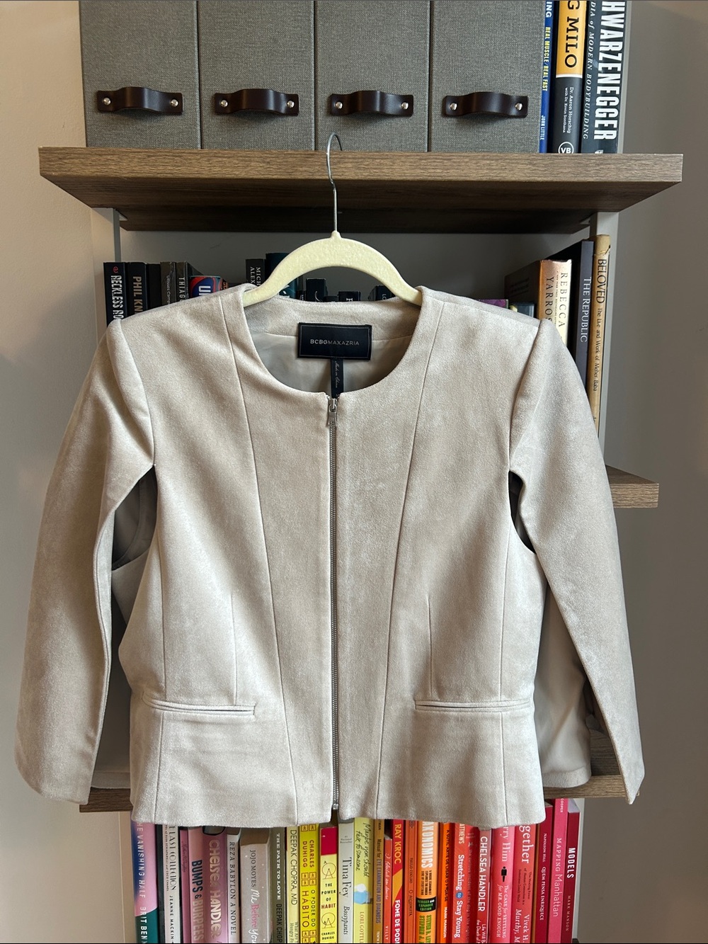 BCBGMaxAzria Suede Cropped Cape / Jacket